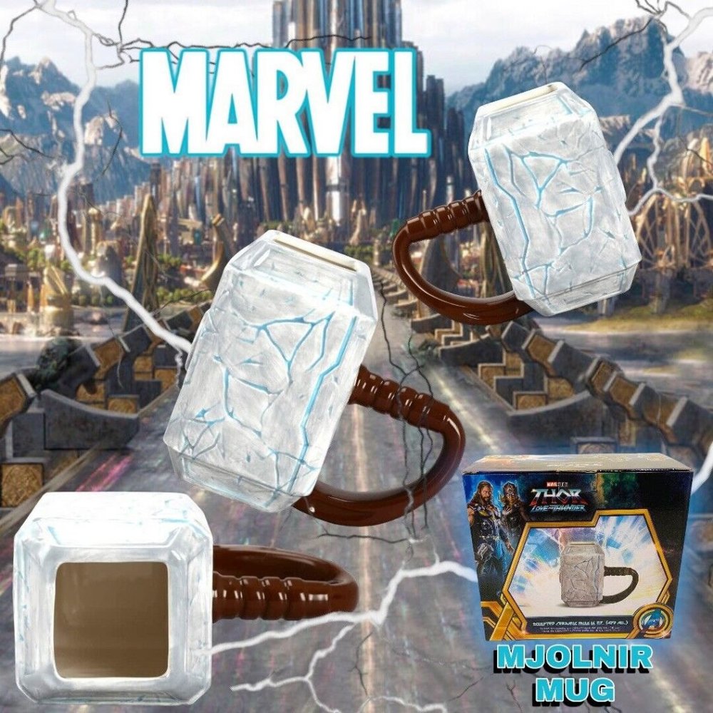 Thor  Love and Thunder Cracked Mjolnir 16 oz. Ceramic Mug